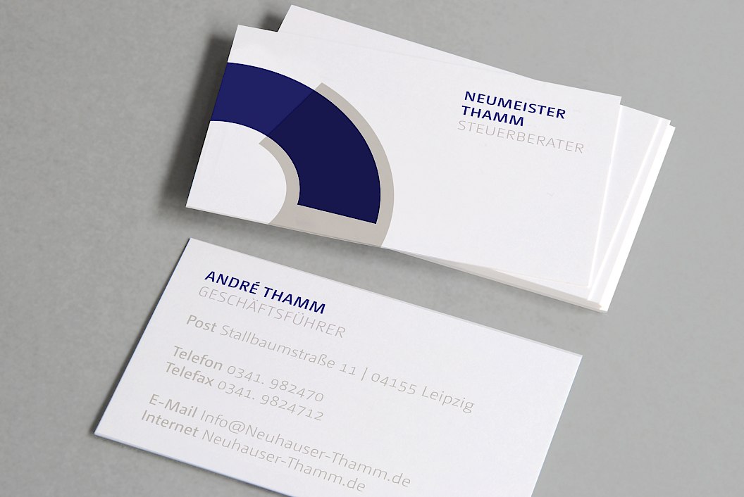 Neumeister & Thamm | Steuerberater | Visitenkarten | Sehsam | Leipzig | Designagentur | Markenagentur | Kreativagentur | Grafikdesign | Corporate Design | Corporate Identity | Markenstrategie | Markendesign | Markenanwendung | Gestaltung