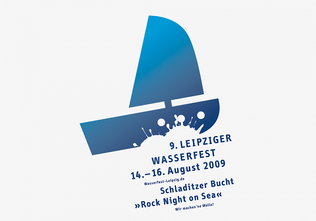 9. Leipziger Wasserfest | Piktogramm Familie | Plakatmotiv Rock Night on Sea in der Schladitzer Bucht | Corporate Design | Erscheinungsbild | Gestaltung | Sehsam | Leipzig | Designagentur | Mittelstand | Sachsen | Kampagne | Piktogramm | Grafikdesign