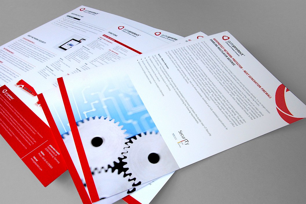 Gateprotect | Printmedien | Flyer und Infobroschüren | Startup | Sehsam | Leipzig | Designagentur | Markenagentur | Kreativagentur | Grafikdesign | Corporate Design | Corporate Identity | Markenstrategie | Markendesign | Markenanwendung | Gestaltung