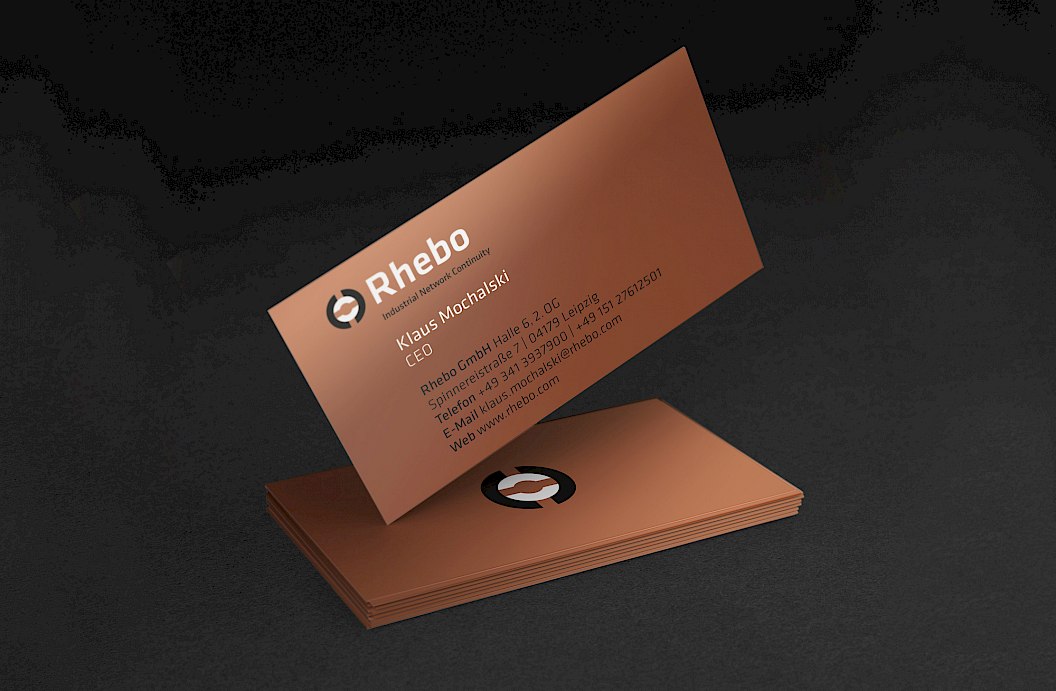 Rhebo GmbH | Startup | Logo | Geschäftsausstattung | Visitenkarte | Sehsam | Leipzig | Designagentur | Markenagentur | Kreativagentur | Grafikdesign | Corporate Design | Corporate Identity | Markenstrategie | Markendesign | Markenanwendung | Gestaltung