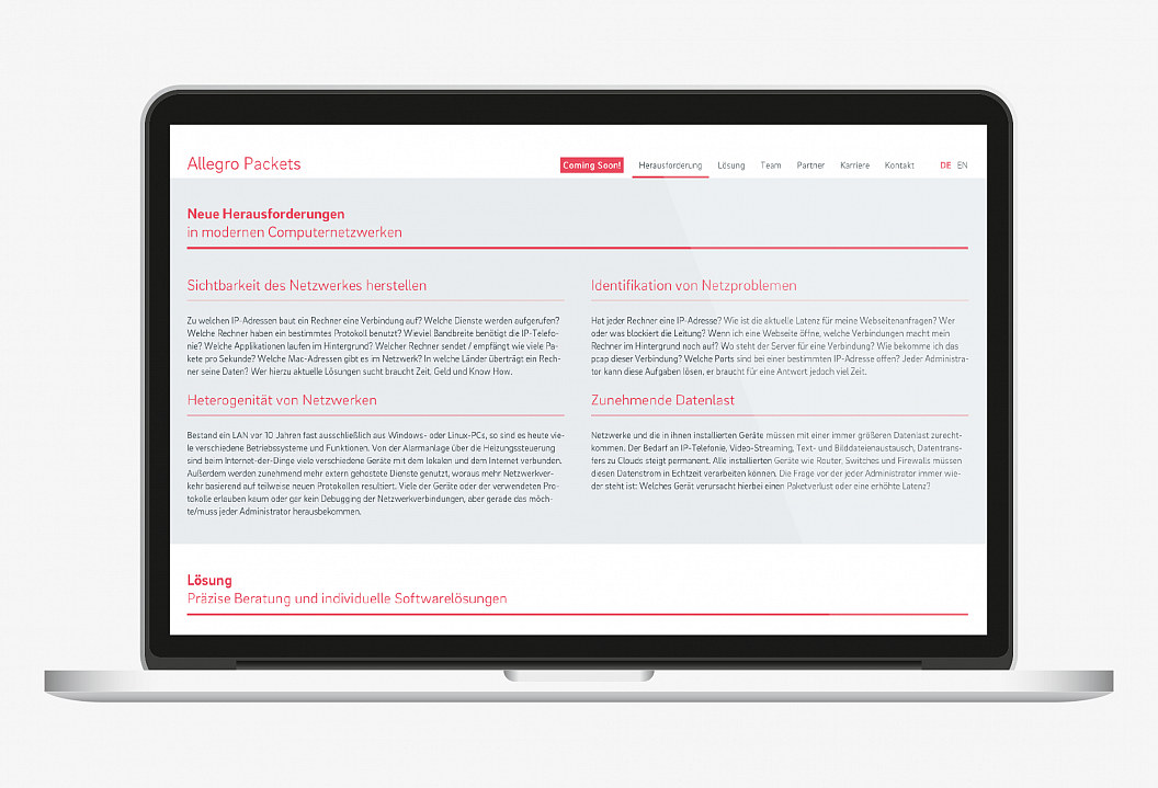 Allegro Packets | Logo | Corporate Website | Startup | Sehsam | Leipzig | Designagentur | Markenagentur | Kreativagentur | Grafikdesign | Corporate Design | Corporate Identity | Markenstrategie | Markendesign | Markenanwendung | Gestaltung